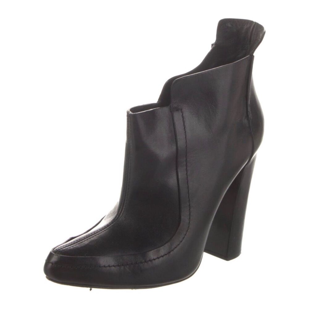 Alexander Wang Black Leather Kim Runway Ankle Boot 8.5 IT 38.5 - Picture 2 of 8